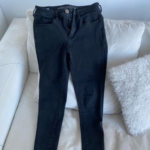 American Eagle Black Straight Leg Jeans